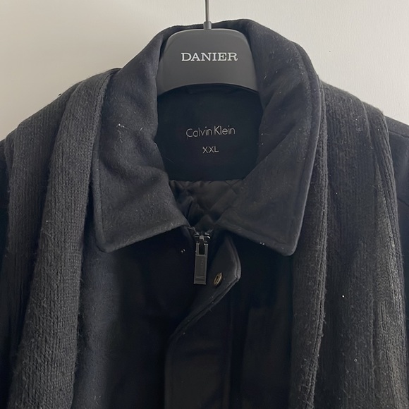 Calvin Klein winter cloth jacket with attached scarf - Picture 2 of 3